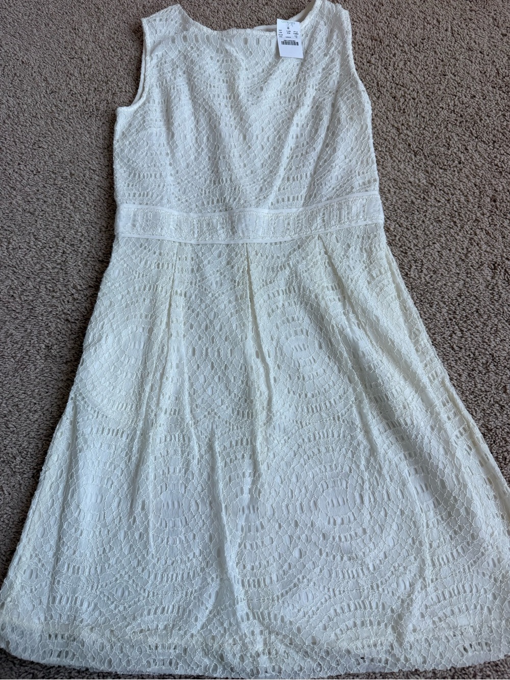 NWT J Crew Crewcuts Girls’ Ivory Lace Sleeveless Dress | Size 16